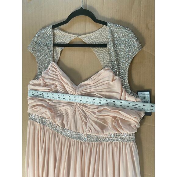 NWT ADRIANNA PAPELL DRESS GOWN 16W PINK MOTHER OF THE BRIDE BRIDESMAID FORMAL - Picture 14 of 16